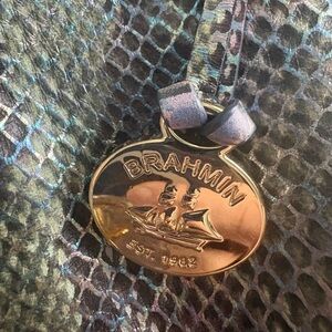 Brahmin Hobo Bag in Iridescent Blue and Gold